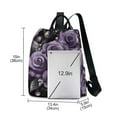 thumbnail image 3 of FORMRS Women's Travel Backpack Purse Anti-Theft Hidden Pockets Casual Shoulder Bag, Purple Roses, 3 of 7