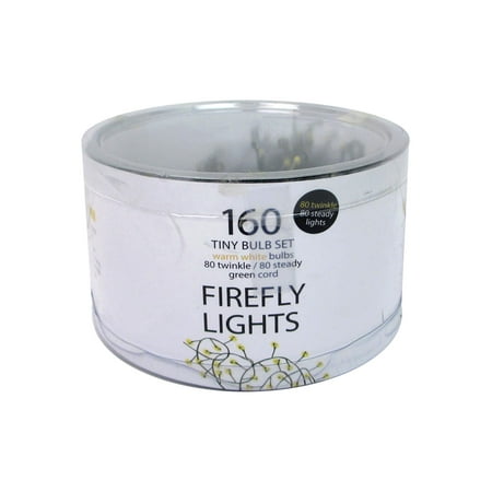 - Light Firefly LED 160ct Warm White/Green Cord