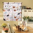 thumbnail image 2 of Rooster Kitchen Curtains and Valances Set - 3 Piece Kitchen Curtains 36 Inch Length Sets with Valance for Windows Rod Pocket Chicken Rooster Kitchen Decor Decorations, 2 of 5