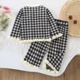 thumbnail image 5 of NOLDARES Baby Girl Cute 2 Piece Clothing Set Long Sleeve Soft Sweatshirt and Elastic Waist Pants Print Outfits Clothes Fall Winter(Black,1-2 Y), 5 of 6