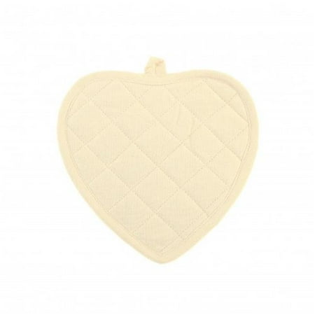 

Mr. MJs Trading AG-41306S-2 Pot Holders Heart Natural & Ecru - Set of 2