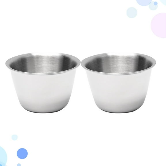 Raindrops Stainless Steel Pudding Mold for Baking with Excellent Heat Conductivity and Non Stick Design 2 Pcs Small Size Cake Molding Cups