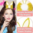 thumbnail image 6 of RXIRUCGD Easter Bow Clips Glitter Bunny Rabbit Ear Hair Pins Quicksand Sequin Bow Hair Barrettes Hair Accessories for Girls Women Birthday Gifts, Easter Decorations, Easter Basket Stuffers, 6 of 6