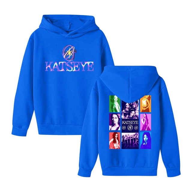 KATSEYE Hauts pour Enfants Sweat à Capuche Imprimé à Manches Longues Décontracté Confort Sportif