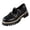 Fashion Shoes - Black, variant on Women's Loafers & Slip-Ons Elegant Closed Round Toe Mary Jane Shoes Brogue Details Glossy Patent Leather Pumps Casual Breathable Footwear for Daily & Formal Wear