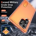 thumbnail image 2 of KOMI for Samsung Galaxy S24 Ultra Case for Samsung S24 Ultra Phone Case with Built in Kickstand, Shockproof/DropProof Military Grade Protective Cover for Galaxy S24 Ultra 5G Clear/Orange, 2 of 5