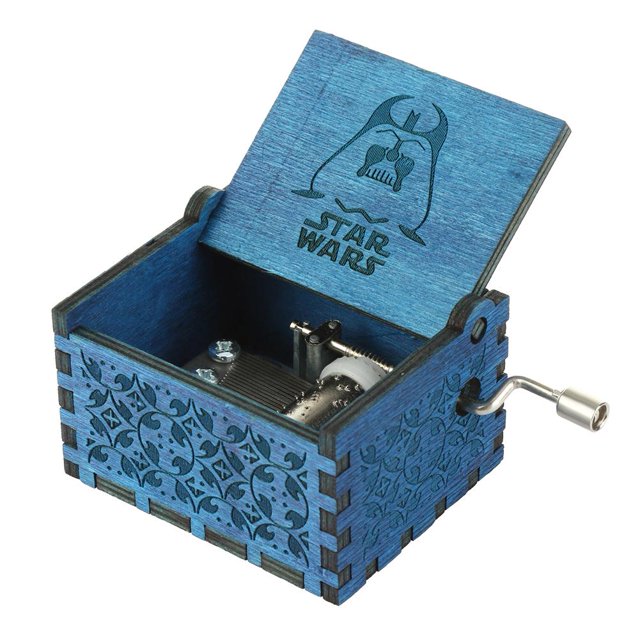Caja de música de madera tallada retro Manivela de mano Caja de música antigua Decoración de regalos (C) Ndcxsfigh Nuevos Originales