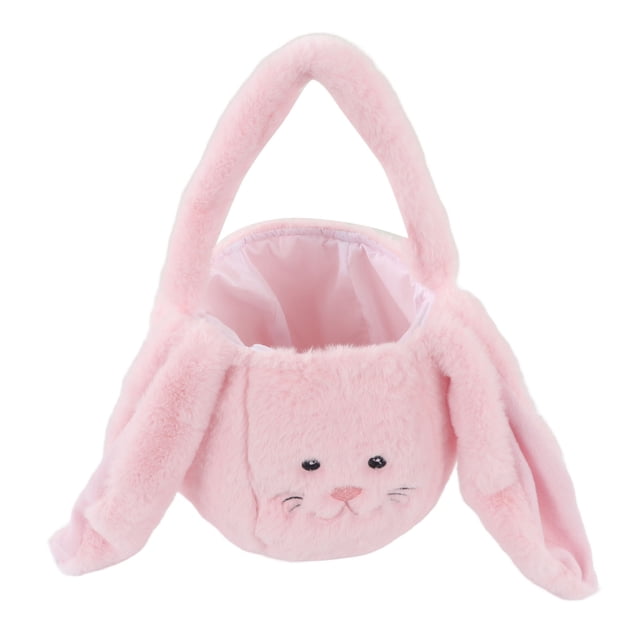 Cesta De Caza De Pascua, Cesta De Conejo De Pascua Para Caza De Huevos, Cubo De Huevos De Pascua, Coleccionista, Pequeña Bolsa De Felpa Con Orejas De Conejo Para Niños,