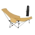 thumbnail image 4 of jinwen Chaise Longue Pliante de Camping Angle Réglable à 4 Vitesses pour Randonnée Pelouse Extérieur Kaki, 4 of 9