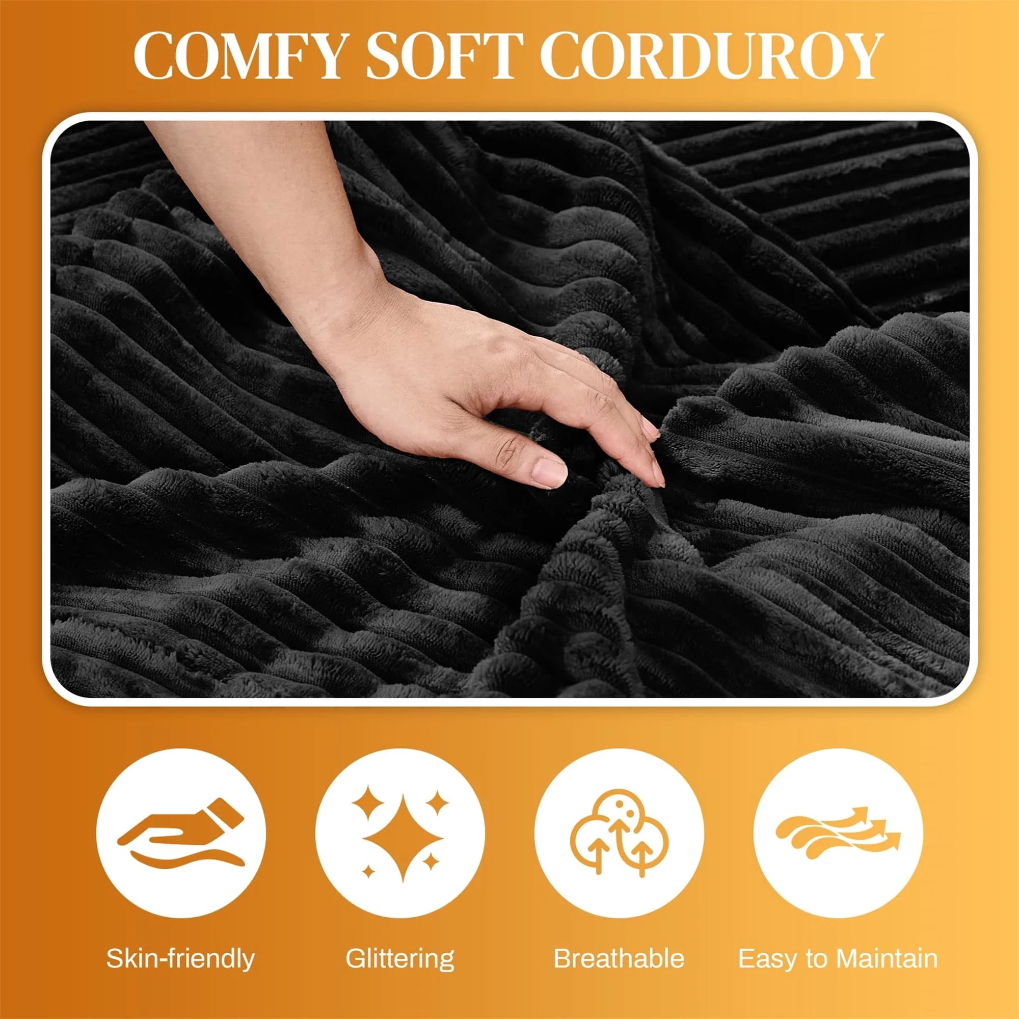 Aukfa 111" Cloud Sectional Sofa Deep Seat Boneless Couch with USB&Cupholdes Storage Console, Modular L-Shaped Couch for Living Room, Corduroy, Black