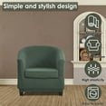 thumbnail image 3 of Jokapy Stretch Club Armchair Cover, Washable Tub Chair Slipcover with Seat Cushion Cover, Green, 3 of 10