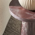 thumbnail image 5 of Safavieh Couture Valentia Modern Marble and Manufactured Wood Round End Table, Maroon, 5 of 9