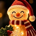 thumbnail image 6 of Glowing Snowman Christmas Door Hanger, Warm LED Lights Christmas Decorations - Festive Lighted Designs, Space-Saving Holiday Ornament, Indoor Outdoor Wall Decor for Holiday Gifts, 6 of 6