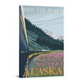thumbnail image 1 of Denali, Alaska, Alaska Railroad Scene, (12x18 Wrapped Canvas, Wall Decor, Artwork), 1 of 5