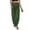Army Green, variant on Ohufall Cotton Linen Pants for Women Fashion Casual Solid Color Drawstring Elastic Waist Trousers Loose Fit Beach Pants