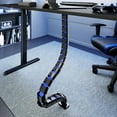 thumbnail image 3 of ARES WING Under Desk Cable Management Spine, Magnetic Vertebrae Cable Management for Standing Desk, Length Adjustable Cord Organizer with 20 Modular Vertebrae for Office and Gaming Desks, Blue, 3 of 9