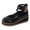 Black, variant on Women's Vintage Platform Wedge Ballet Flat Dress Shoes Fall Casual Leather Triple-Buckles Ankle Strap Chunky Heels Mary Jane Black Size 9