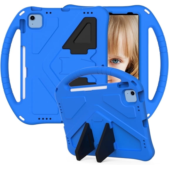 REQO for iPad 12th (A19) 2026/11th (A16) 2025 Tablet Case for Kids - Durable Lightweight EVA Shockproof Protective Handle Stand Cover for iPad 12th (A19) 2026/11th (A16) 2025