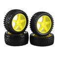 thumbnail image 4 of Milaget 4 Pieces RC Wheel Rim and Tires Spare for 1/10 Model Buggy Vehicles Modification Yellow, 4 of 8