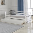 thumbnail image 2 of Euroco Twin Size Daybed with Twin Trundle Bed, White, 2 of 8