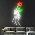thumbnail image 4 of Handmadetneonsign Rose Flower Hand Led Sign, Hands Rose Flower Neon Sign, Rose Hand Neon Light, 4 of 5