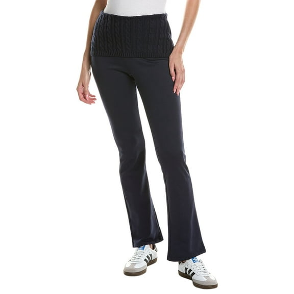 WeWoreWhat womens  Cable Knit Roll Over Pant, xs, Blue