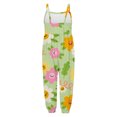 thumbnail image 3 of MIASHUI Girls' Summer Sleeveless Jumpsuits Casual Loose Romper Overalls with Pockets,Light Green,9-10 Years, 3 of 5