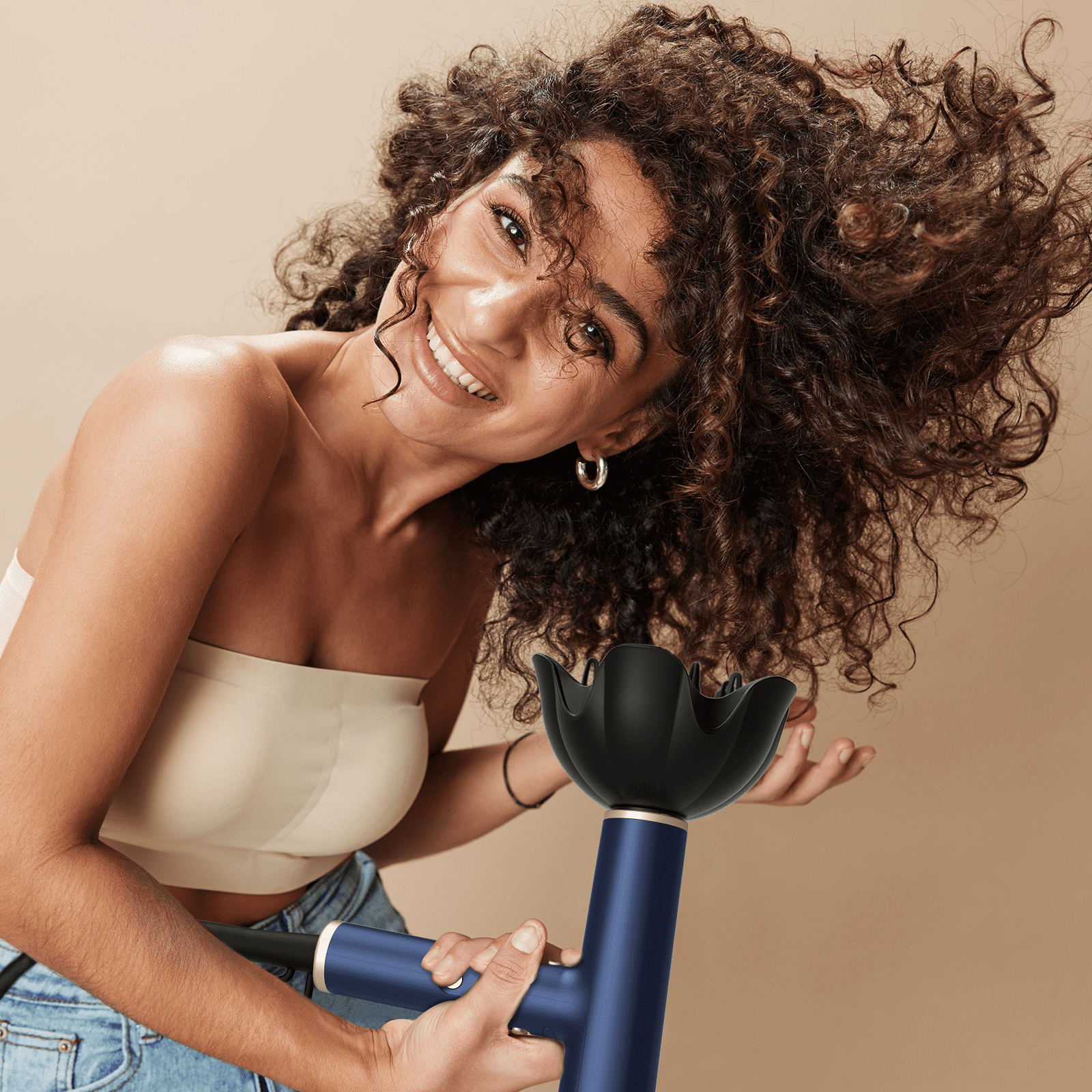 Yapoy Professional Hair Dryer with Diffuser 110, 000 RPM High-Speed 200 Million Ionic, Blue