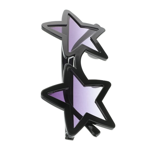 Soimiss Colored Star Sunglasses for Men Black Uv Protection Fun Sunglasses for Outdoor Festivals