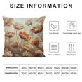 thumbnail image 5 of ARISTURING Throw Pillow Cover Painting Poppies Flower Square Throw Pillow Cases，Artwork of Vintage Brown Lotus Throw Cushion Covers for Couch Sofa Chair Bedroom, 5 of 5