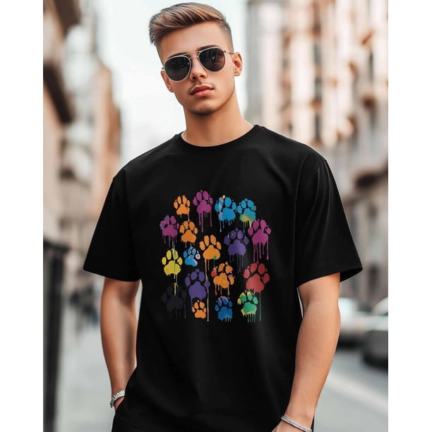 Camisetas para hombre, camisetas de manga corta con garras de animal, camisetas de cuello redondo, camisetas casuales holgadas para adolescentes y niños.