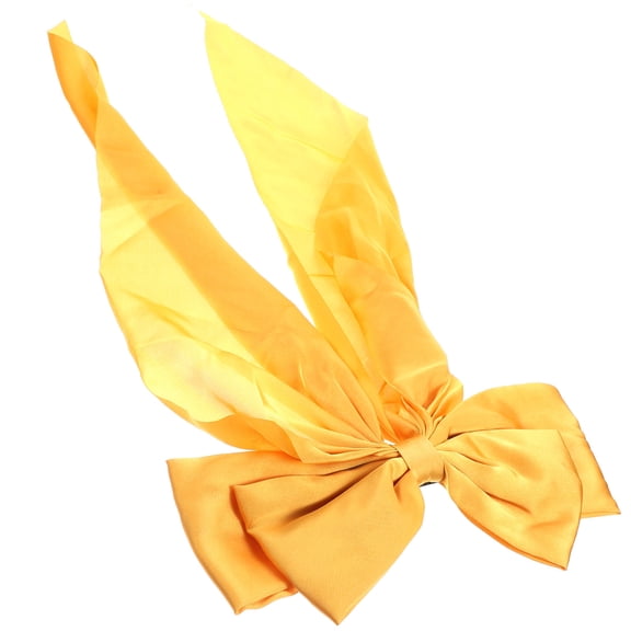 Minkissy Yellow Silk Hair Bow Clip for Women, Elegant Hair Accessories for Valentine's Day, 1 Pack
