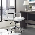 thumbnail image 2 of Modern Contemporary Urban Design Work Home Office Mid Back Office Chair, White, Faux Leather, 2 of 4