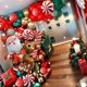 thumbnail image 5 of Kit de arco de guirnalda de globos navideños, globos rojos y dorados, caja de regalo de dulces de Papá Noel, globos de aluminio para decoraciones de fiestas navideñas, 5 of 5