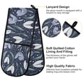 thumbnail image 4 of Dailycode Double Sided Oven Mitt with Loop Heat Resistant Kitchen Long Potholders 7" x 35" Beautiful Snowdrops Flowers, 4 of 6