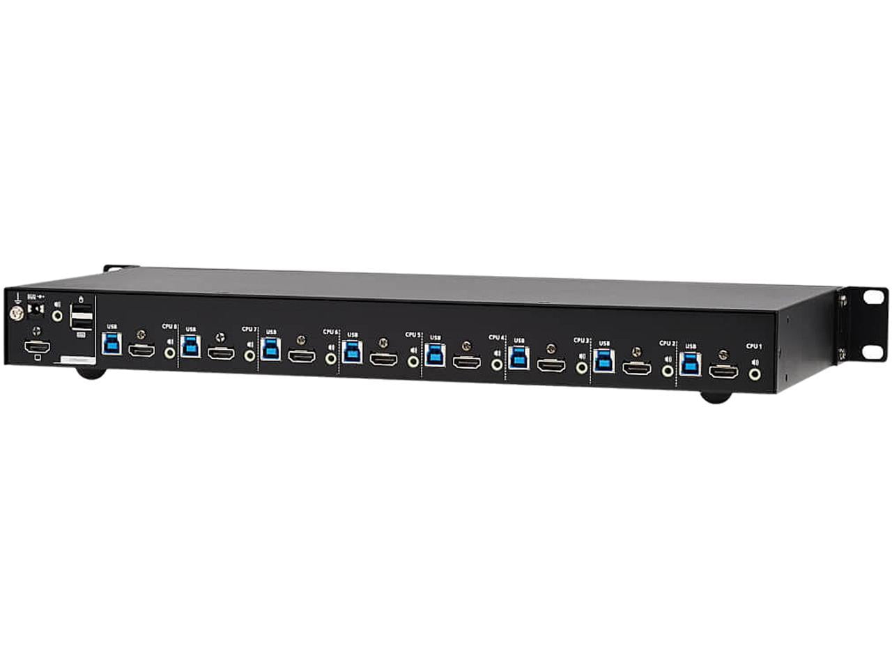 Tripp Lite 1U Rack Mount 8-Port 4K60Hz HDMI USB Peripheral KVM Switch B024H4U08