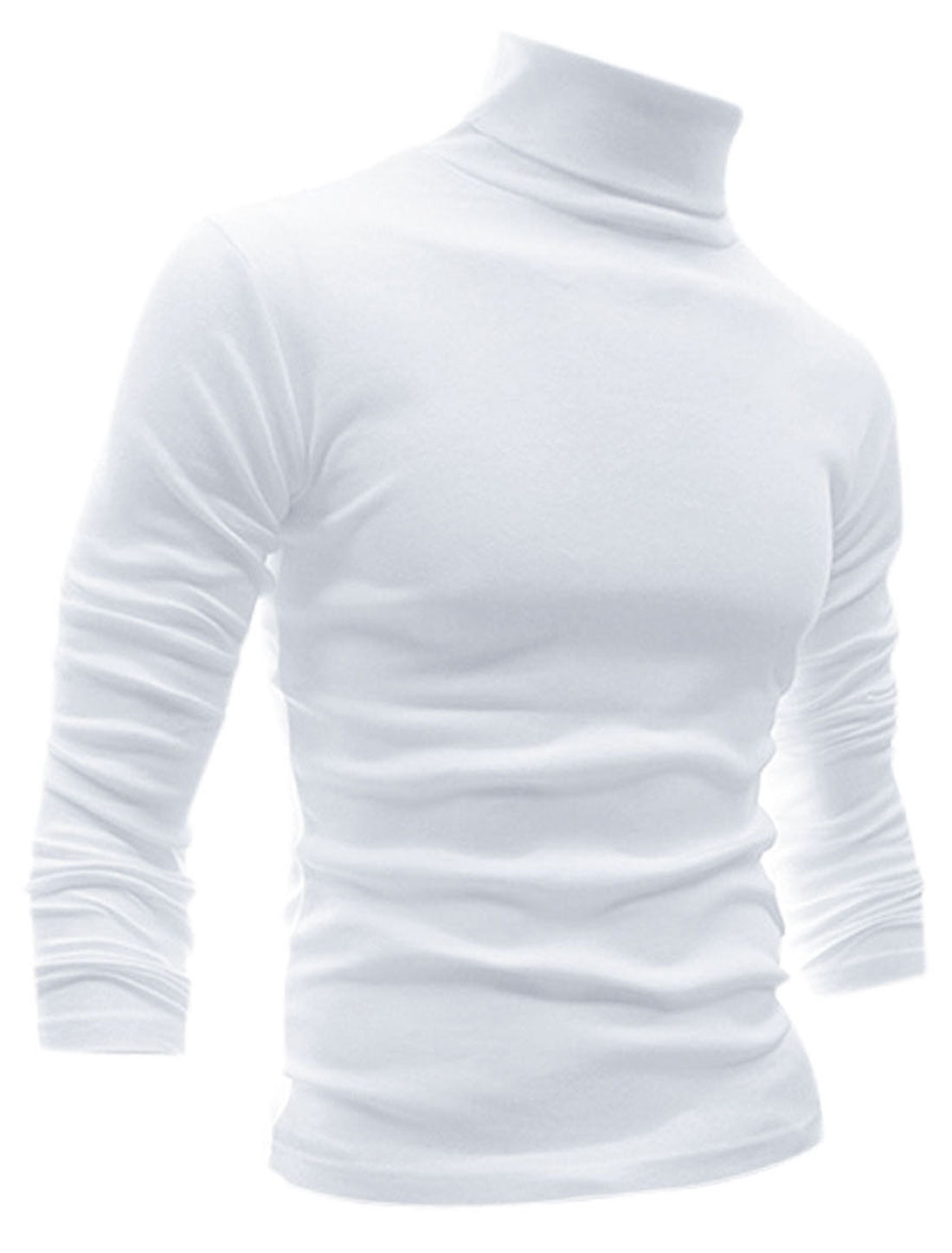 Men Slim Fit Lightweight Long Sleeve Pullover Top Turtleneck T-shirt ...