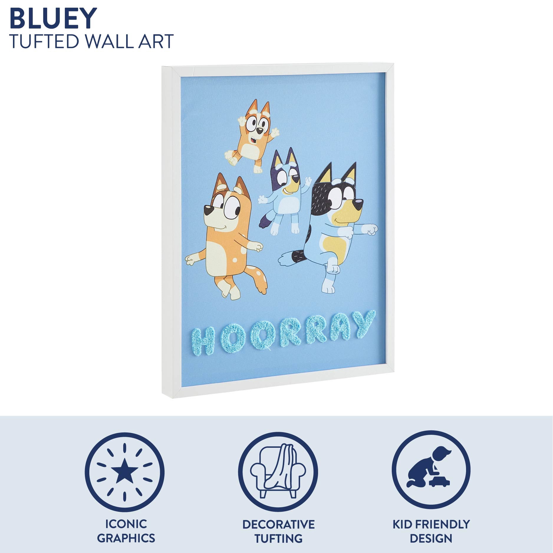 Bluey Tufted Wall Décor for Kids Room, 16" x 20"