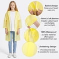 thumbnail image 6 of Bocaoying 4 Pack Reusable Rain Ponchos for Kids, Waterproof Raincoats with Hood Drawstring, Thickened Tearproof Emergency Rain Gear for Boys Girls, Unisex, Foldable, Multicolor, One Size, 6 of 7