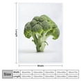 thumbnail image 4 of WERPE Cute Cartoon Broccoli Flannel Blanket Cozy Throw Blanket Warm Bed Blanket Decorative Blanket for Couch Sofa White, 4 of 6