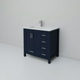 thumbnail image 5 of Jacques 36 in. W Left Offset Navy Blue Bath Vanity, Cultured Marble Top, and Faucet Set, 5 of 8