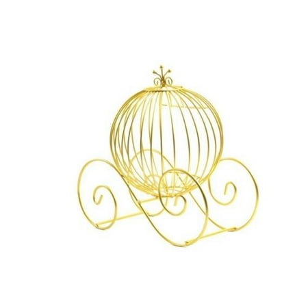 Wire Cinderella Pumpkin Carriage Centerpiece for Wedding,Events, Decoration Gold