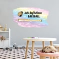 thumbnail image 3 of Watercolor Decal Just A Boy That Loves Baseball Bedroom Wall Decal for Children Baseball Dream Sport Inspirational Quote Cute Themed Room Décor - Size: 30 In x 18 In, 3 of 5