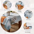 thumbnail image 5 of Blue Pumpkins Fall Table Cloth Waterproof Tablecloths, Thanksgiving Coastal Eucalyptus Leaves Tablecloth Dining Table Cover for Kitchen Party Tabletop Outdoor, Rectangle Tablecloth 54x108 Inch, 5 of 9