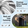 thumbnail image 6 of Homall Outdoor Storage Shed 3x6x5 ft Metal Carport with Durable Oxford Fabric Cover and Roll-Up Zipper Door, Waterproof UV Resistant Outdoor Storage shelter for Bike, Motorcycle, Garden Tools, Black, 6 of 7