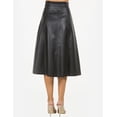 thumbnail image 2 of Falda midi vinipiel color Negro AMAD Casual para mujer talla L, 2 of 5