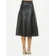 thumbnail image 2 of Falda midi vinipiel color Vino AMAD Casual para mujer talla M, 2 of 5