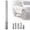 Brushed Aluminum, variant on RECON Aluminum 8" Antenna Mast Style (Fits OEM Factory Threaded Antenna) - Chrome