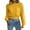 Yellow, variant on RMGVDSD Womens O Neck Long Sleeve Cable Knit Pullover Sweater Casual Ribbed Cropped Sweaters Jumper Tops Solid Color Sweater Fall Fashion Clothes /Blue