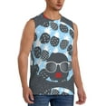 thumbnail image 2 of Bixox Men's Black Head Woman Printed Shirt Sleeveless Fitness Tank Top-3X-Large, 2 of 7